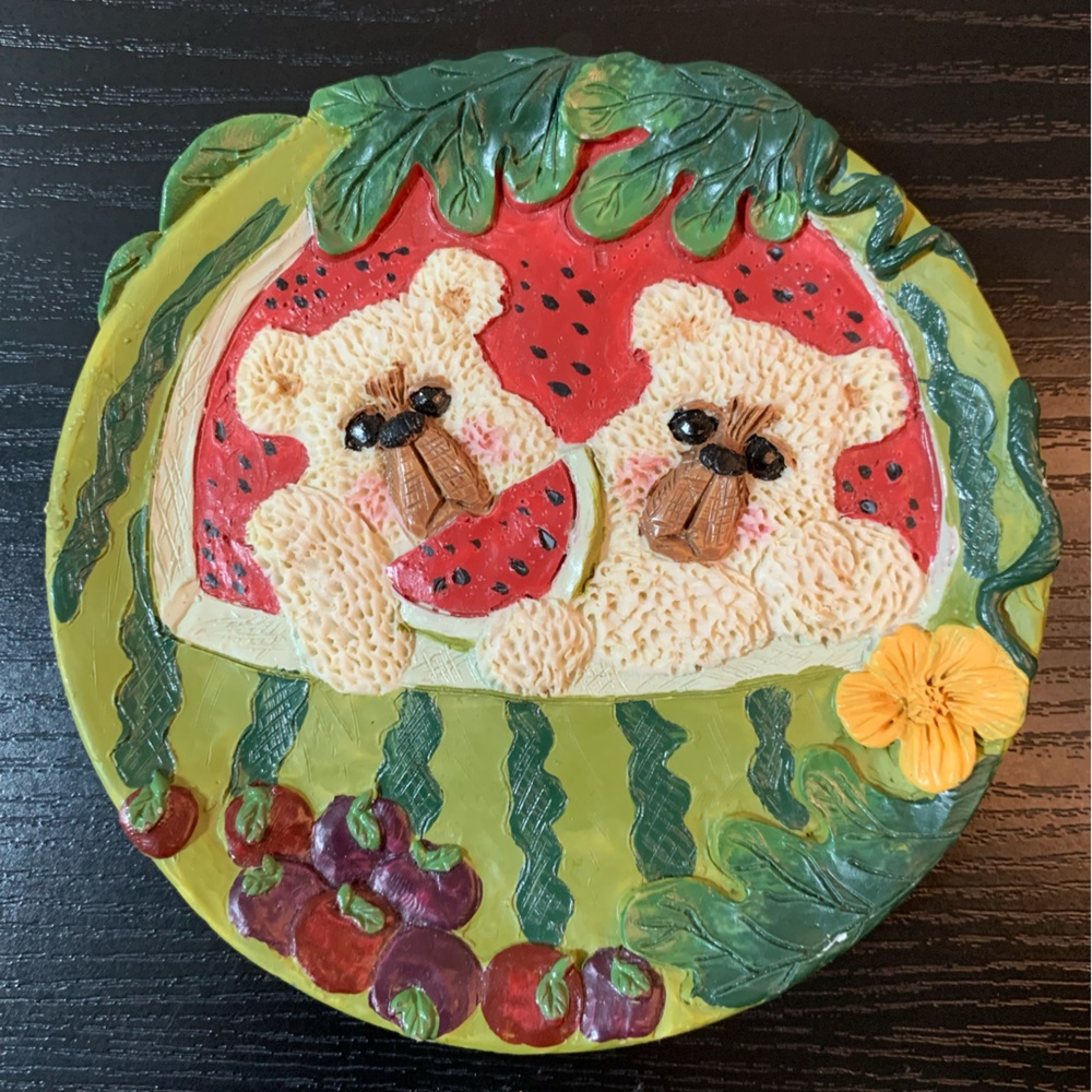 Vintage Popular Imports 1997 Tea Plate Wall Hanging Decoration